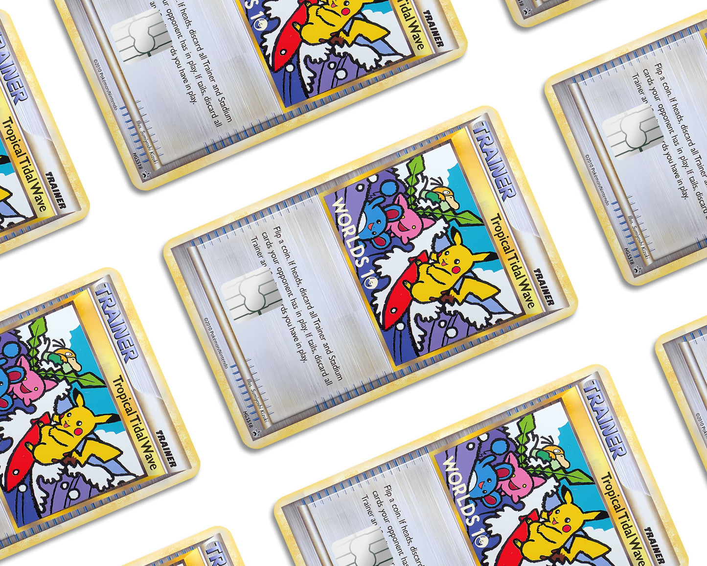 Anime Town Creations Credit Card Tropical Tidal Wave Pokemon Card Window Skins - Anime Pokemon Credit Card Skin