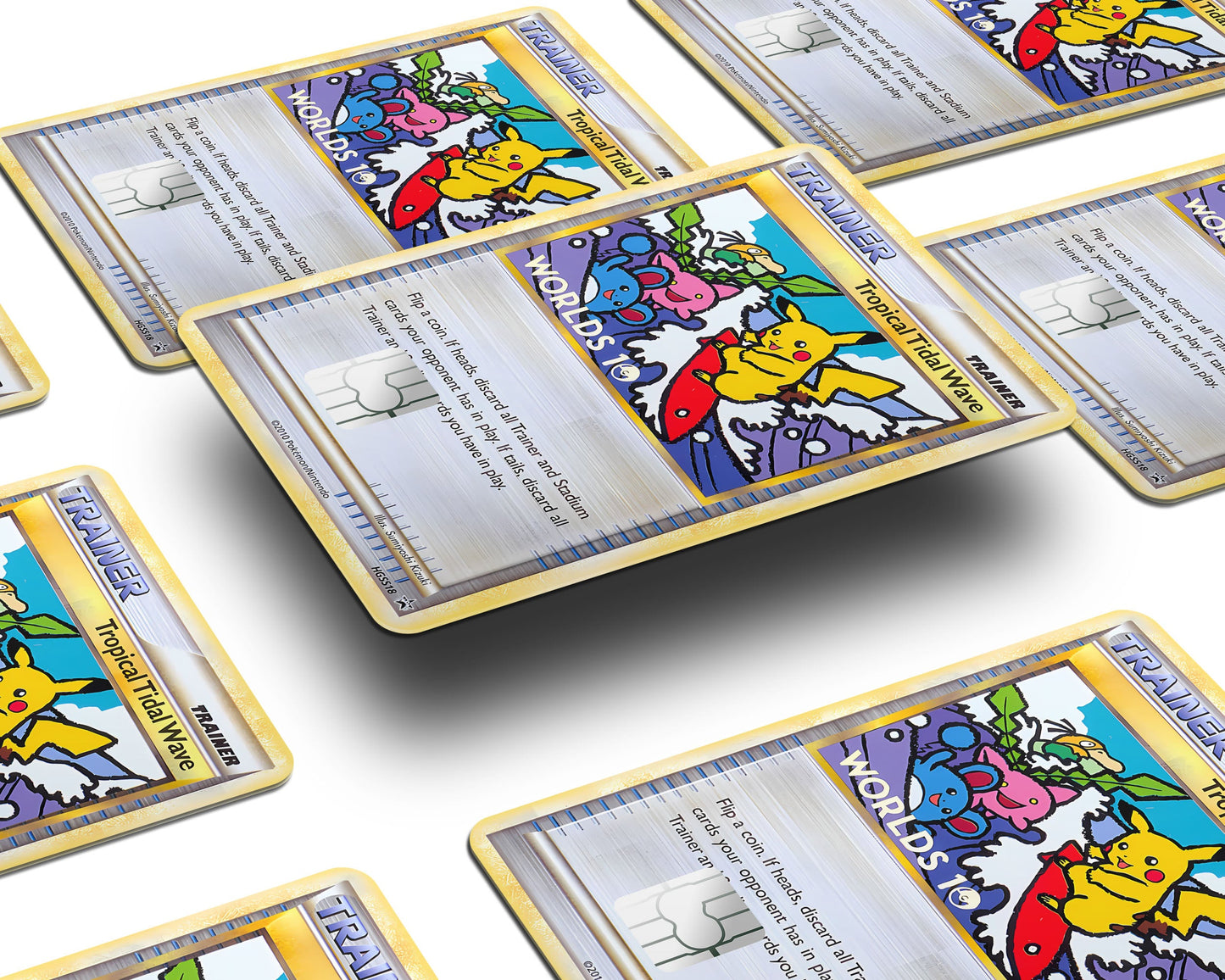 Anime Town Creations Credit Card Tropical Tidal Wave Pokemon Card Window Skins - Anime Pokemon Credit Card Skin