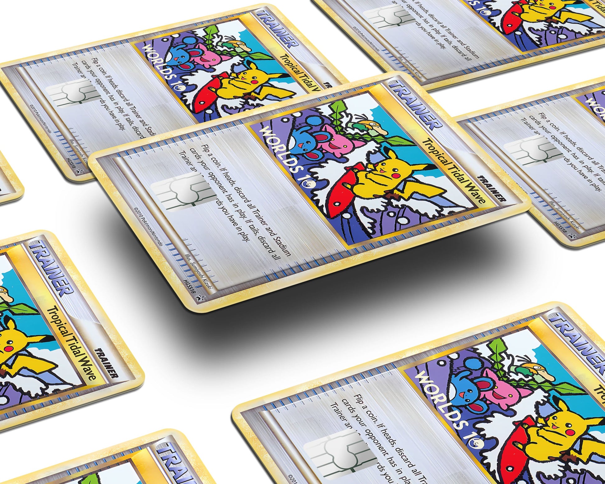 Anime Town Creations Credit Card Tropical Tidal Wave Pokemon Card Window Skins - Anime Pokemon Credit Card Skin