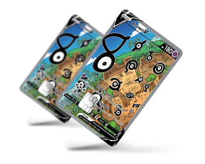 Anime Town Creations Credit Card Unown Pokemon Card Full Skins - Anime Pokemon Credit Card Skin