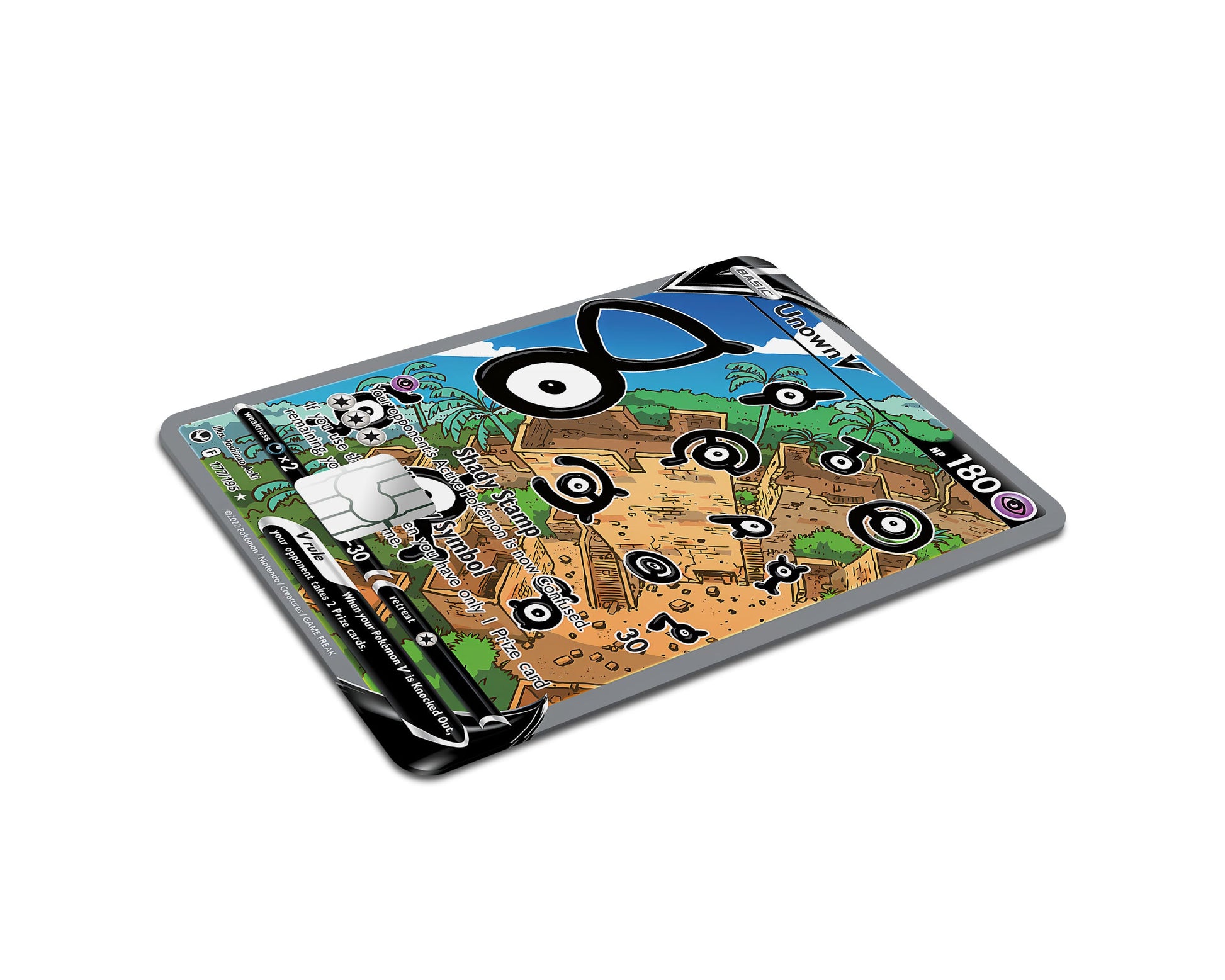 Anime Town Creations Credit Card Unown Pokemon Card Full Skins - Anime Pokemon Credit Card Skin