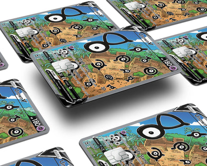 Anime Town Creations Credit Card Unown Pokemon Card Window Skins - Anime Pokemon Credit Card Skin
