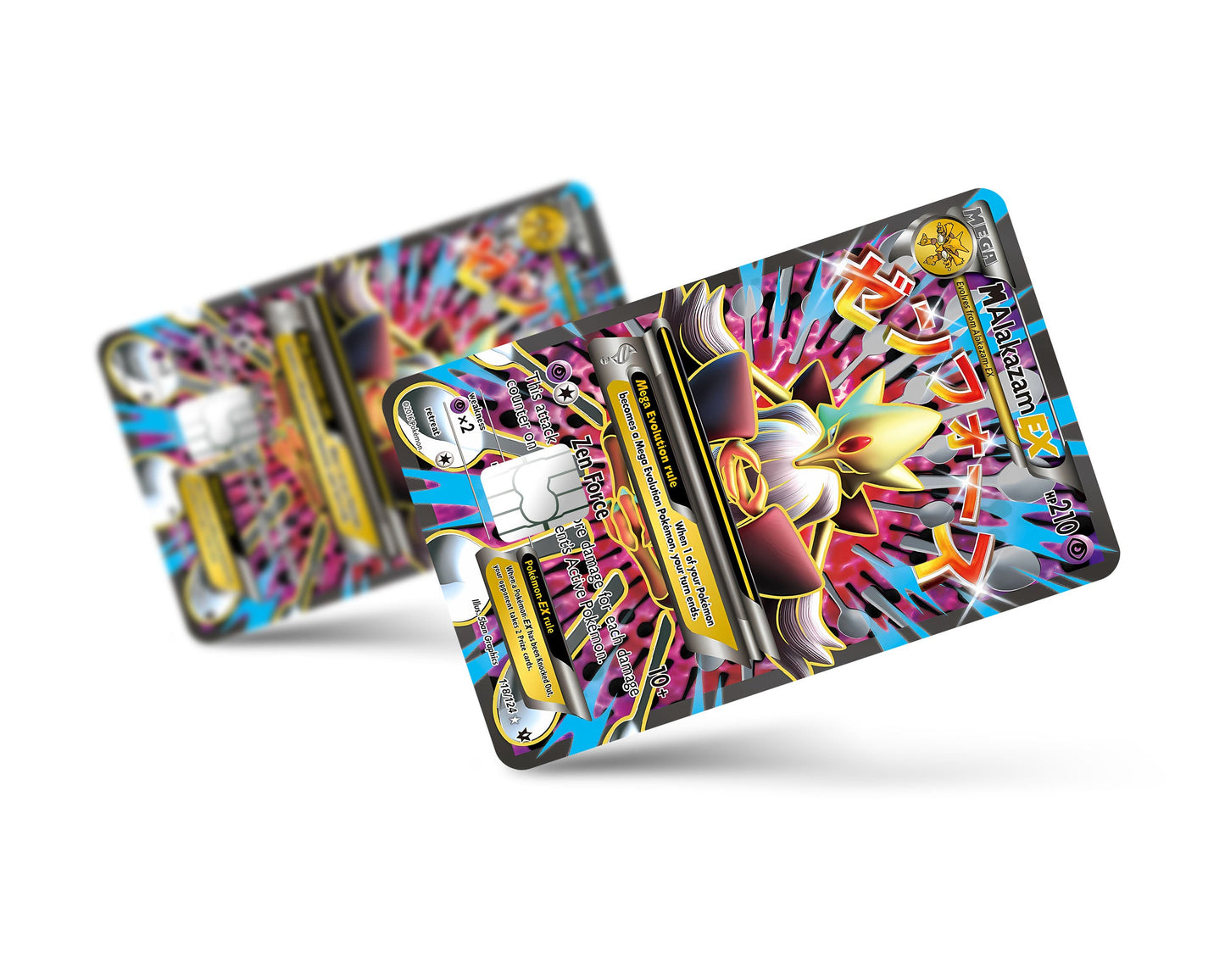 Anime Town Creations Credit Card Mega Alakazam Pokemon Card Full Skins - Anime Pokemon Credit Card Skin