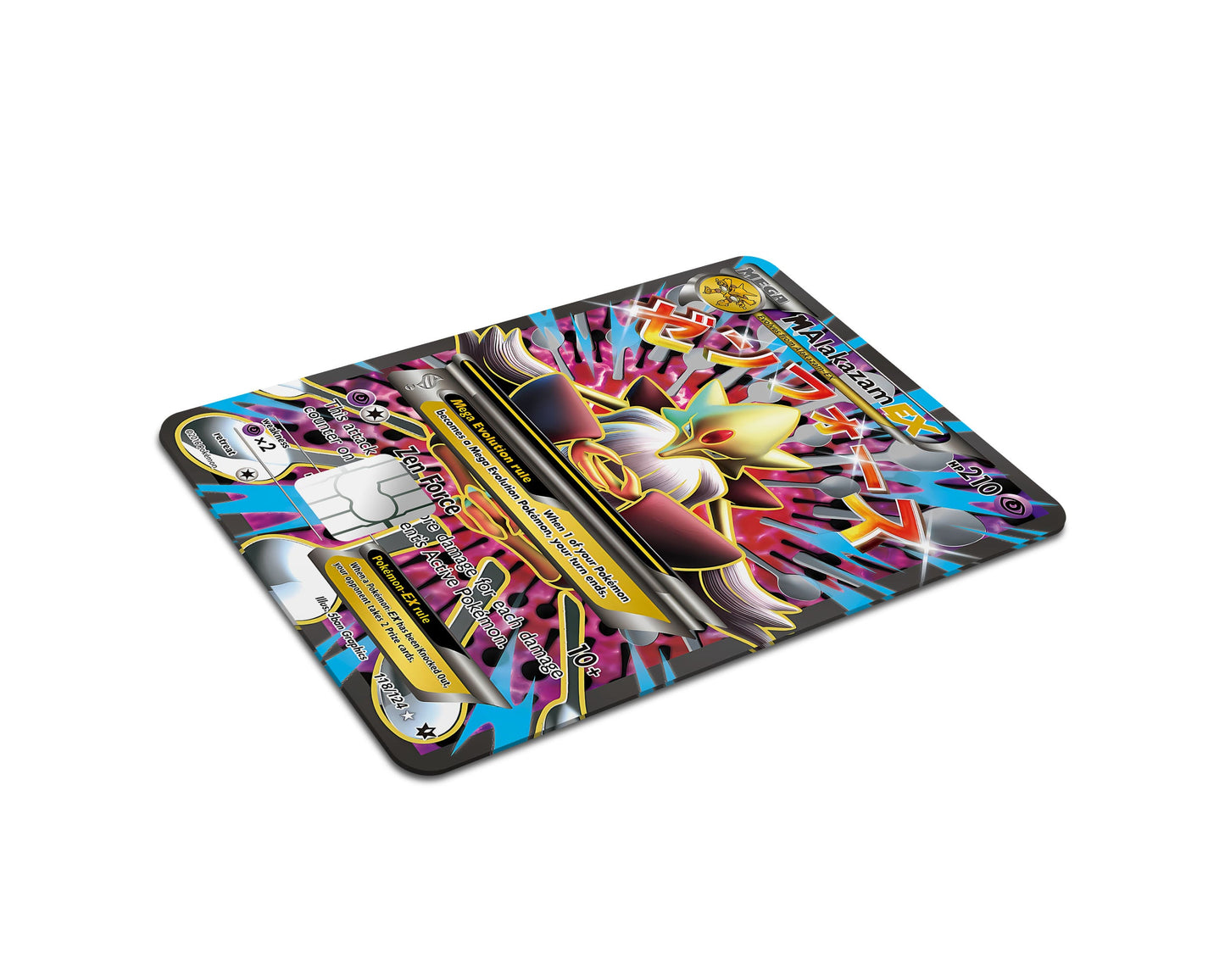 Anime Town Creations Credit Card Mega Alakazam Pokemon Card Full Skins - Anime Pokemon Credit Card Skin