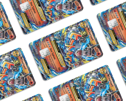 Anime Town Creations Credit Card Mega Charizard X Pokemon Card Window Skins - Anime Pokemon Credit Card Skin