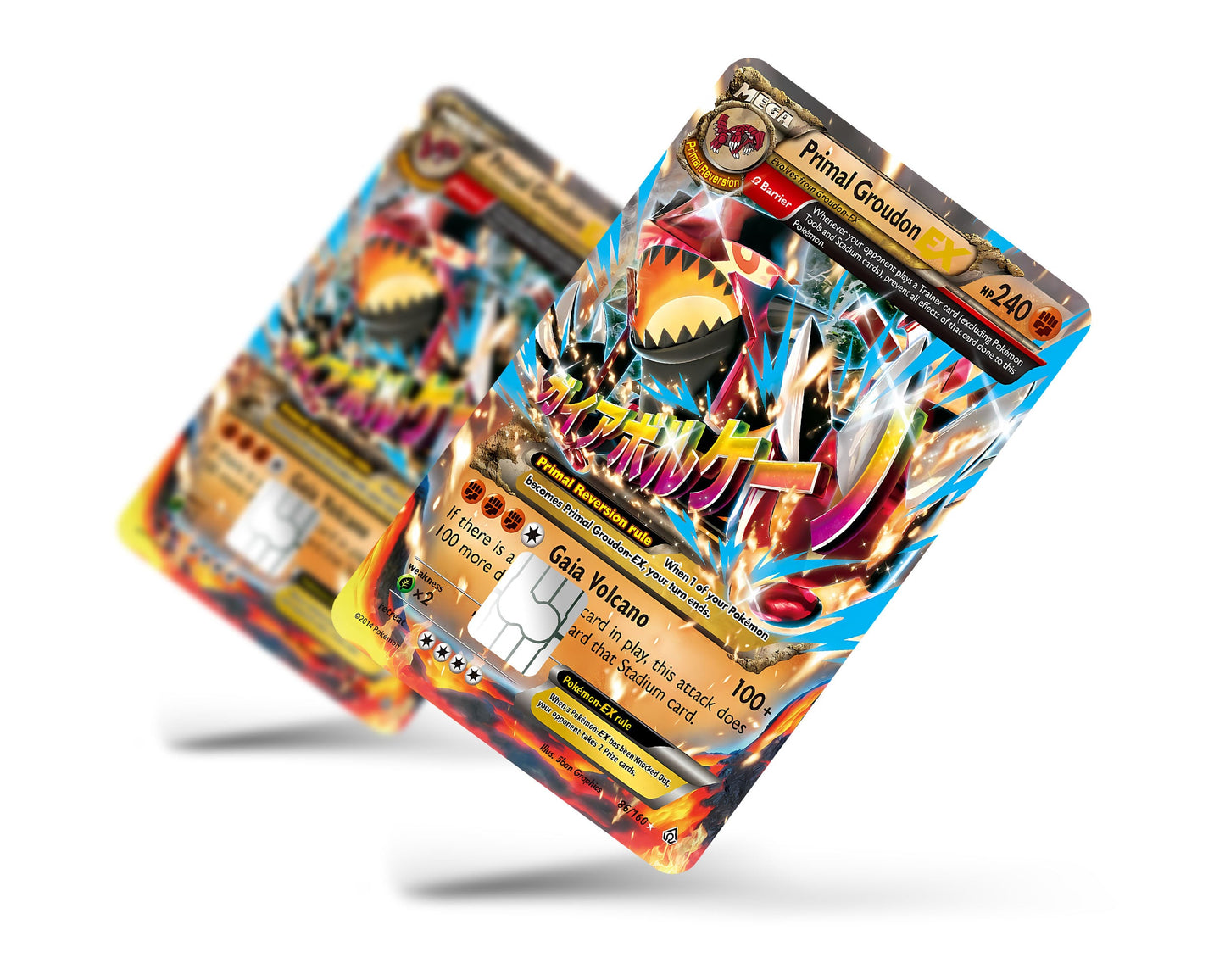 Anime Town Creations Credit Card Mega Primal Groudon Pokemon Card Full Skins - Anime Pokemon Credit Card Skin