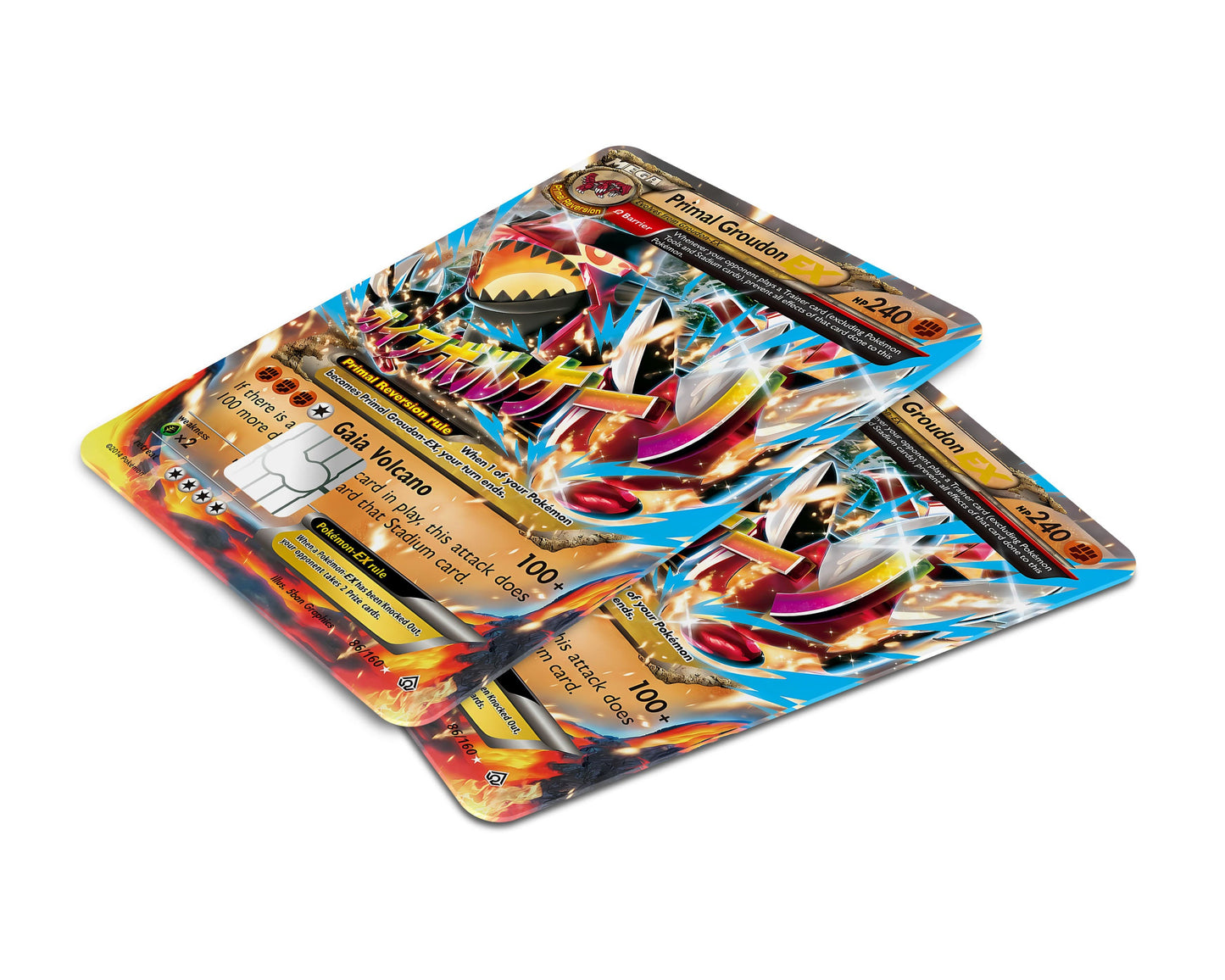 Anime Town Creations Credit Card Mega Primal Groudon Pokemon Card Window Skins - Anime Pokemon Credit Card Skin