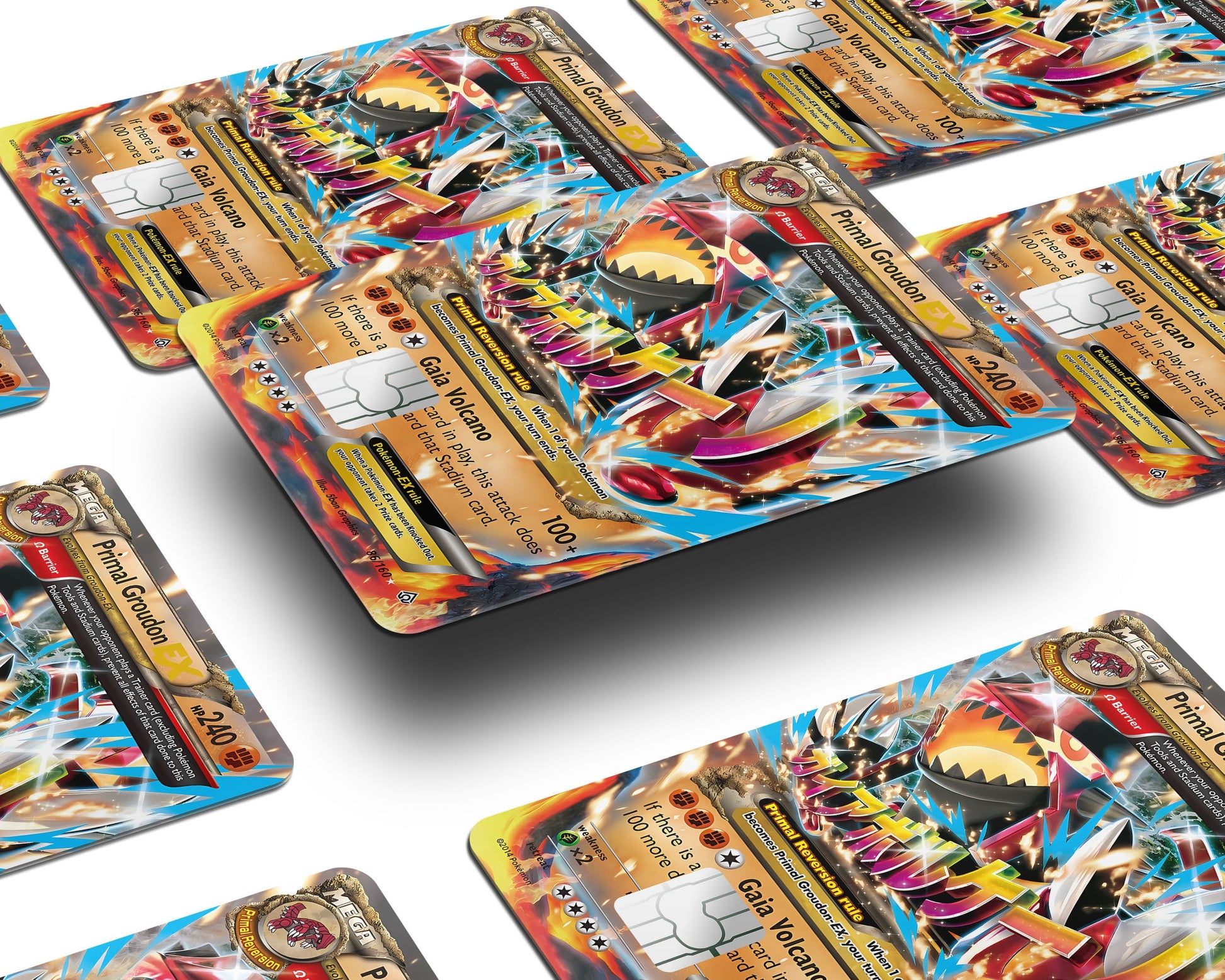 Anime Town Creations Credit Card Mega Primal Groudon Pokemon Card Window Skins - Anime Pokemon Credit Card Skin