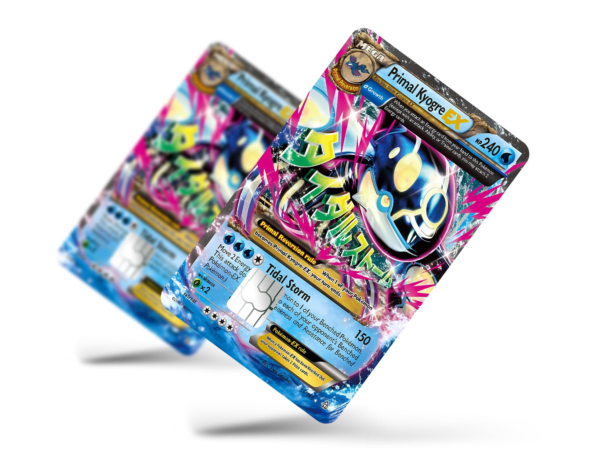 Anime Town Creations Credit Card Mega Primal Kyogre Pokemon Card Full Skins - Anime Pokemon Credit Card Skin