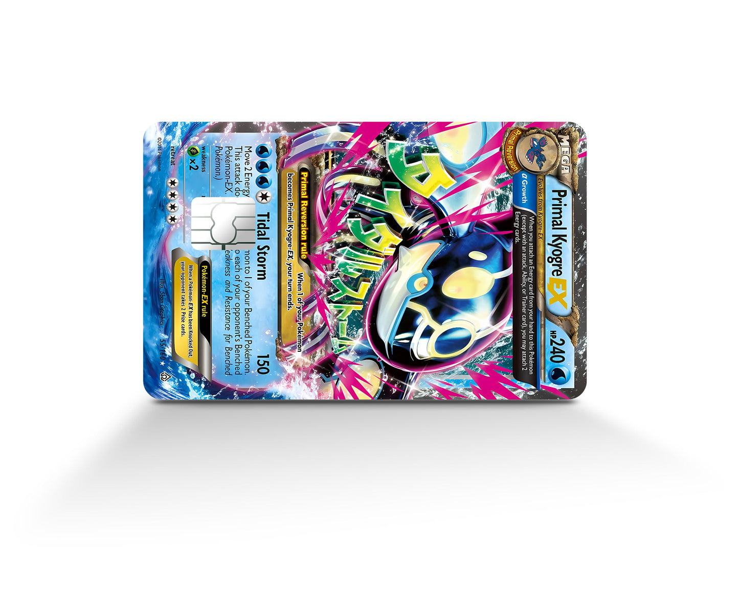 Anime Town Creations Credit Card Mega Primal Kyogre Pokemon Card Full Skins - Anime Pokemon Credit Card Skin