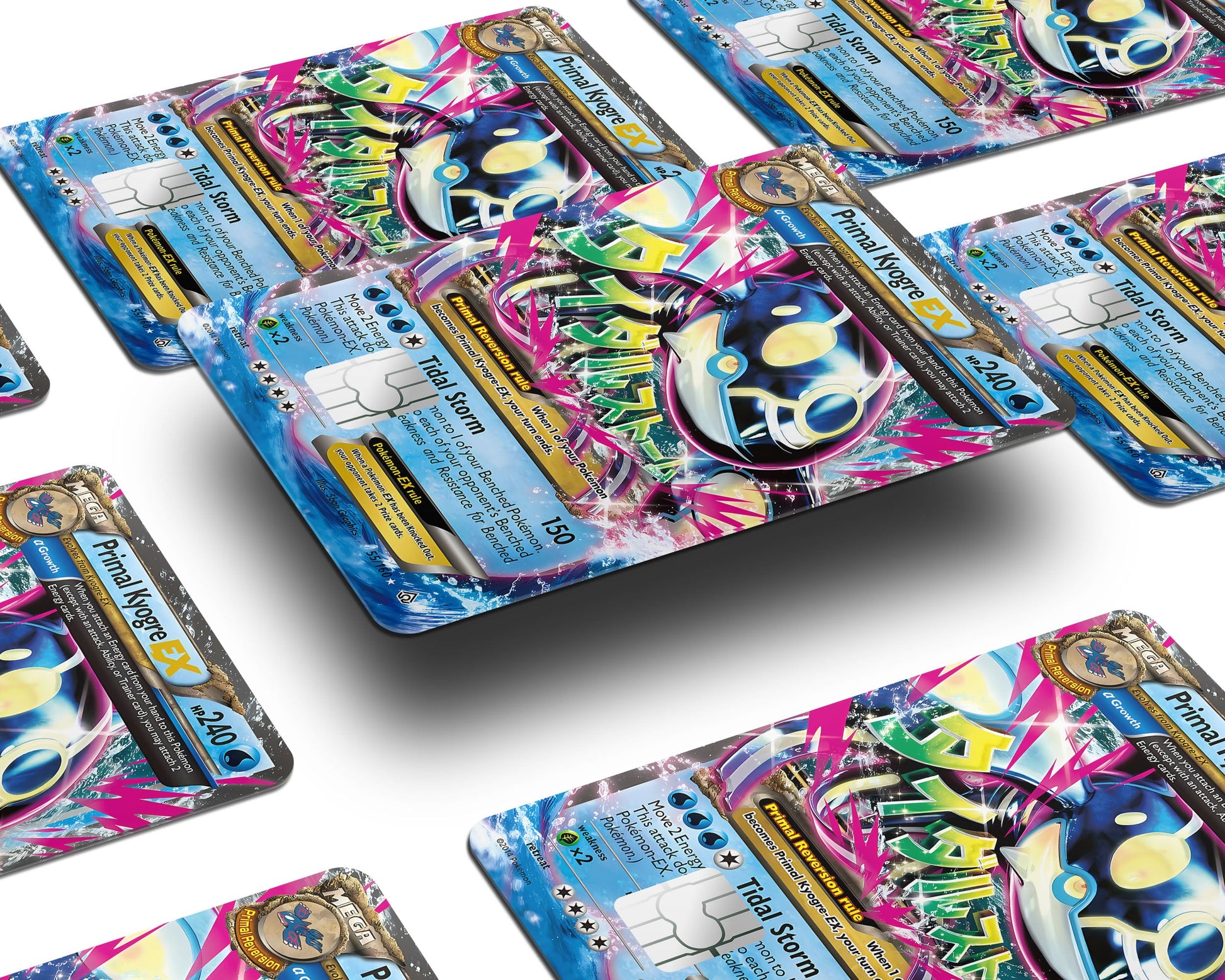 Anime Town Creations Credit Card Mega Primal Kyogre Pokemon Card Window Skins - Anime Pokemon Credit Card Skin