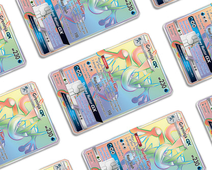 Anime Town Creations Credit Card Rainbow Greninja Pokemon Card Window Skins - Anime Pokemon Credit Card Skin