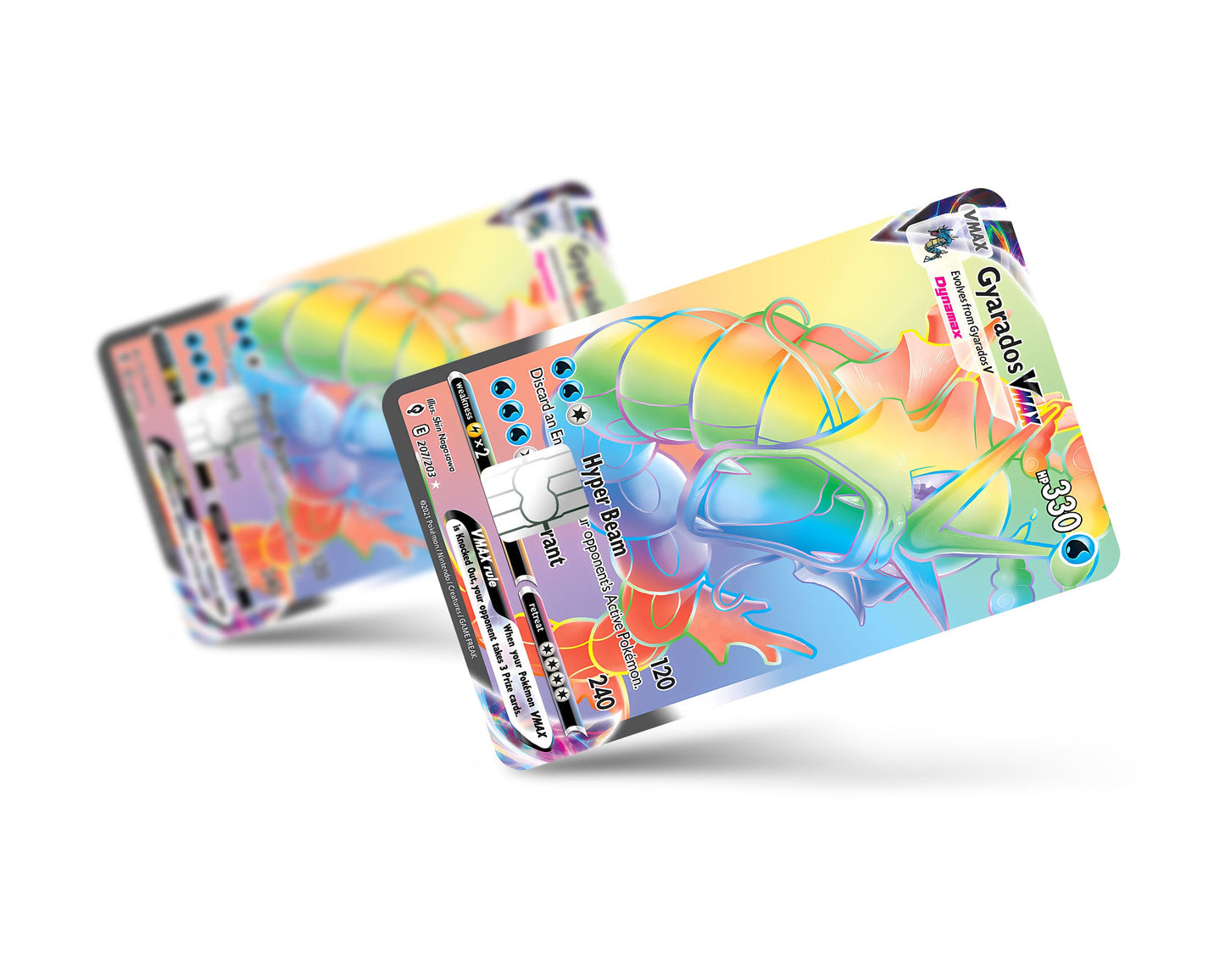 Anime Town Creations Credit Card Rainbow Gyarados Pokemon Card Full Skins - Anime Pokemon Credit Card Skin