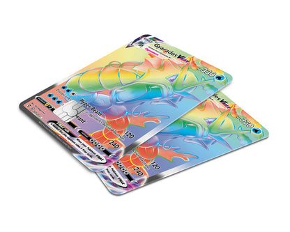 Anime Town Creations Credit Card Rainbow Gyarados Pokemon Card Window Skins - Anime Pokemon Credit Card Skin