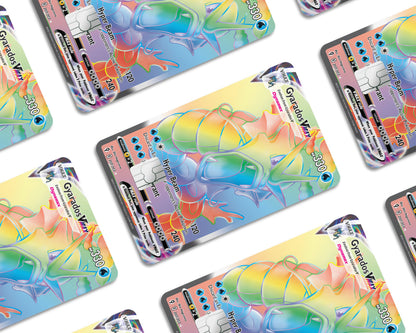 Anime Town Creations Credit Card Rainbow Gyarados Pokemon Card Window Skins - Anime Pokemon Credit Card Skin