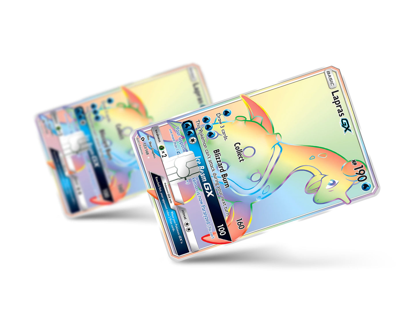 Anime Town Creations Credit Card Rainbow Lapras Pokemon Card Full Skins - Anime Pokemon Credit Card Skin