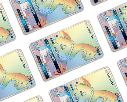 Anime Town Creations Credit Card Rainbow Lapras Pokemon Card Window Skins - Anime Pokemon Credit Card Skin