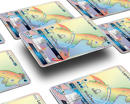 Anime Town Creations Credit Card Rainbow Lapras Pokemon Card Window Skins - Anime Pokemon Credit Card Skin