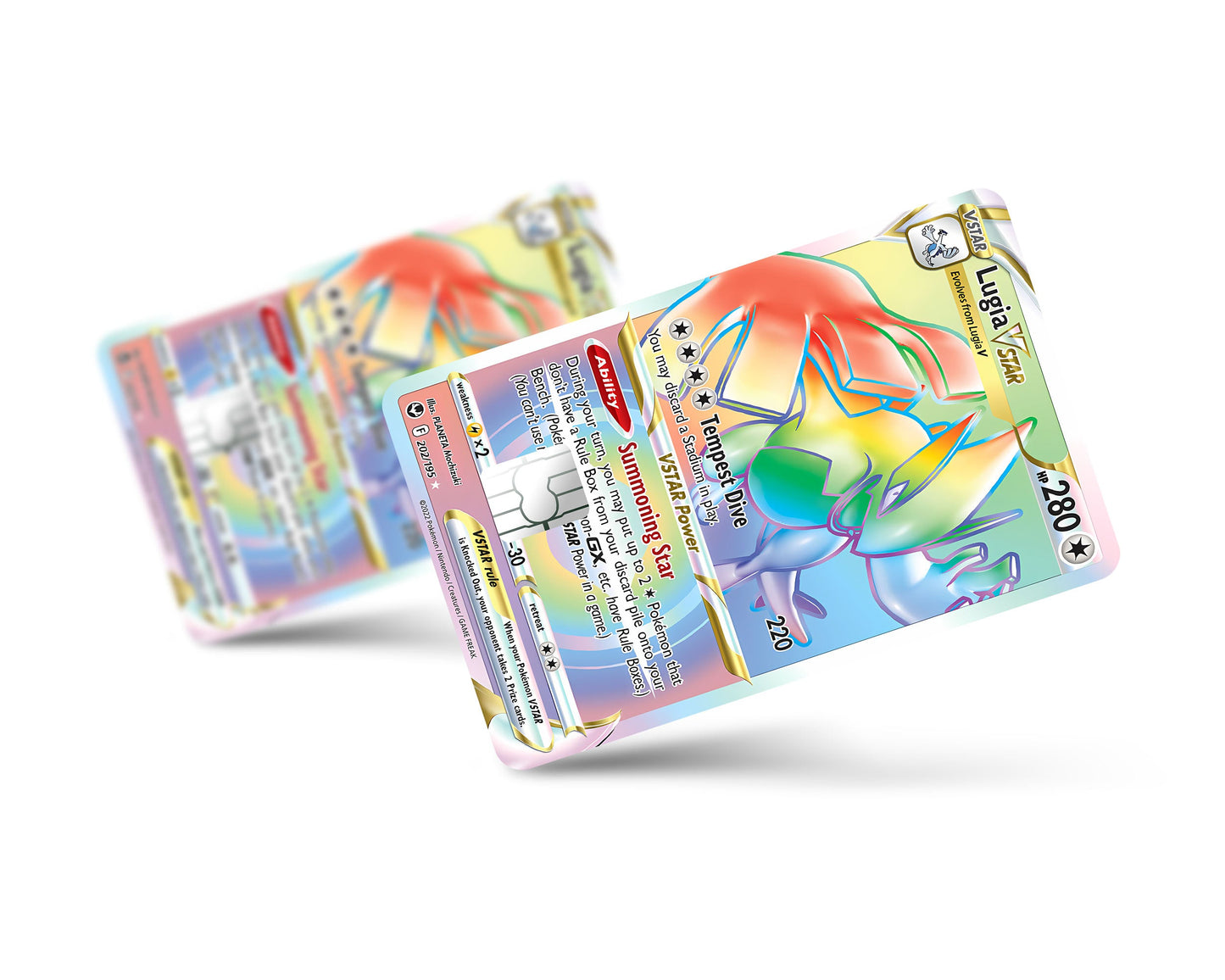 Anime Town Creations Credit Card Rainbow Lugia Pokemon Card Full Skins - Anime Pokemon Credit Card Skin