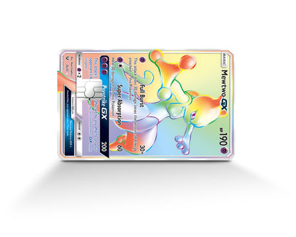 Anime Town Creations Credit Card Rainbow Mewtwo Pokemon Card Full Skins - Anime Pokemon Credit Card Skin