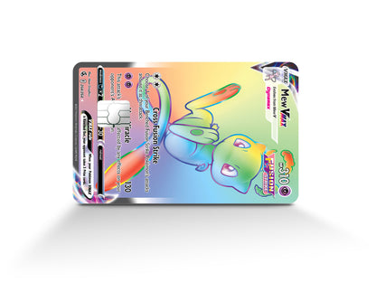 Anime Town Creations Credit Card Rainbow Mew Pokemon Card Full Skins - Anime Pokemon Credit Card Skin