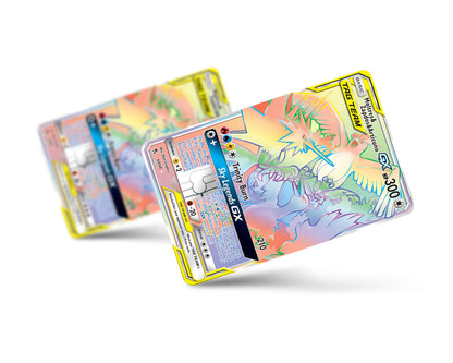 Anime Town Creations Credit Card Rainbow Moltres Zapdos Articuno Pokemon Card Full Skins - Anime Pokemon Credit Card Skin