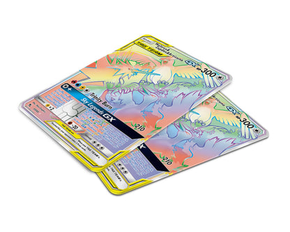 Anime Town Creations Credit Card Rainbow Moltres Zapdos Articuno Pokemon Card Window Skins - Anime Pokemon Credit Card Skin