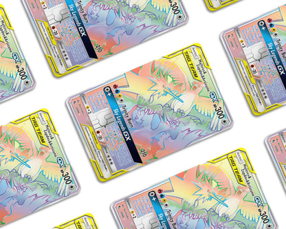 Anime Town Creations Credit Card Rainbow Moltres Zapdos Articuno Pokemon Card Window Skins - Anime Pokemon Credit Card Skin