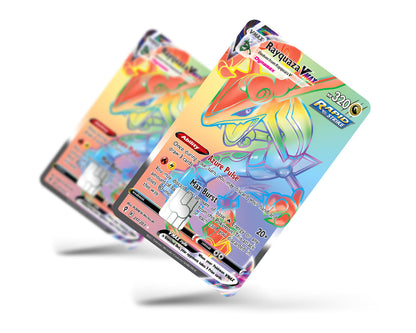 Anime Town Creations Credit Card Rainbow Rayquaza Pokemon Card Full Skins - Anime Pokemon Credit Card Skin