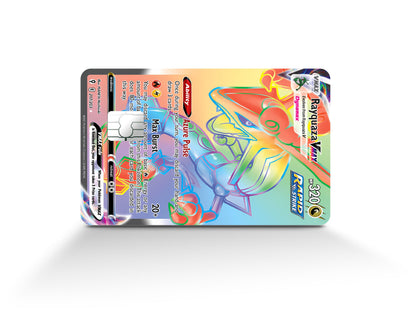 Anime Town Creations Credit Card Rainbow Rayquaza Pokemon Card Full Skins - Anime Pokemon Credit Card Skin