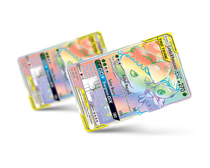 Anime Town Creations Credit Card Rainbow Venusaur Celebi Pokemon Card Full Skins - Anime Pokemon Credit Card Skin