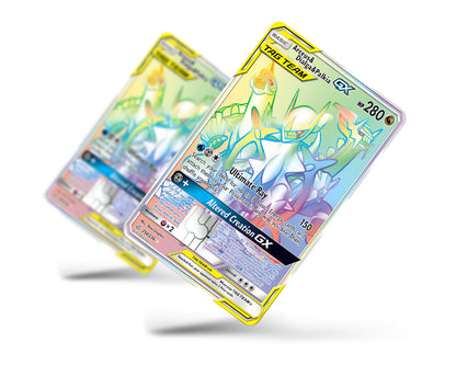 Anime Town Creations Credit Card Rainbow Arceus Dialga Palkia Pokemon Card Full Skins - Anime Pokemon Credit Card Skin