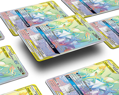 Anime Town Creations Credit Card Rainbow Arceus Dialga Palkia Pokemon Card Window Skins - Anime Pokemon Credit Card Skin