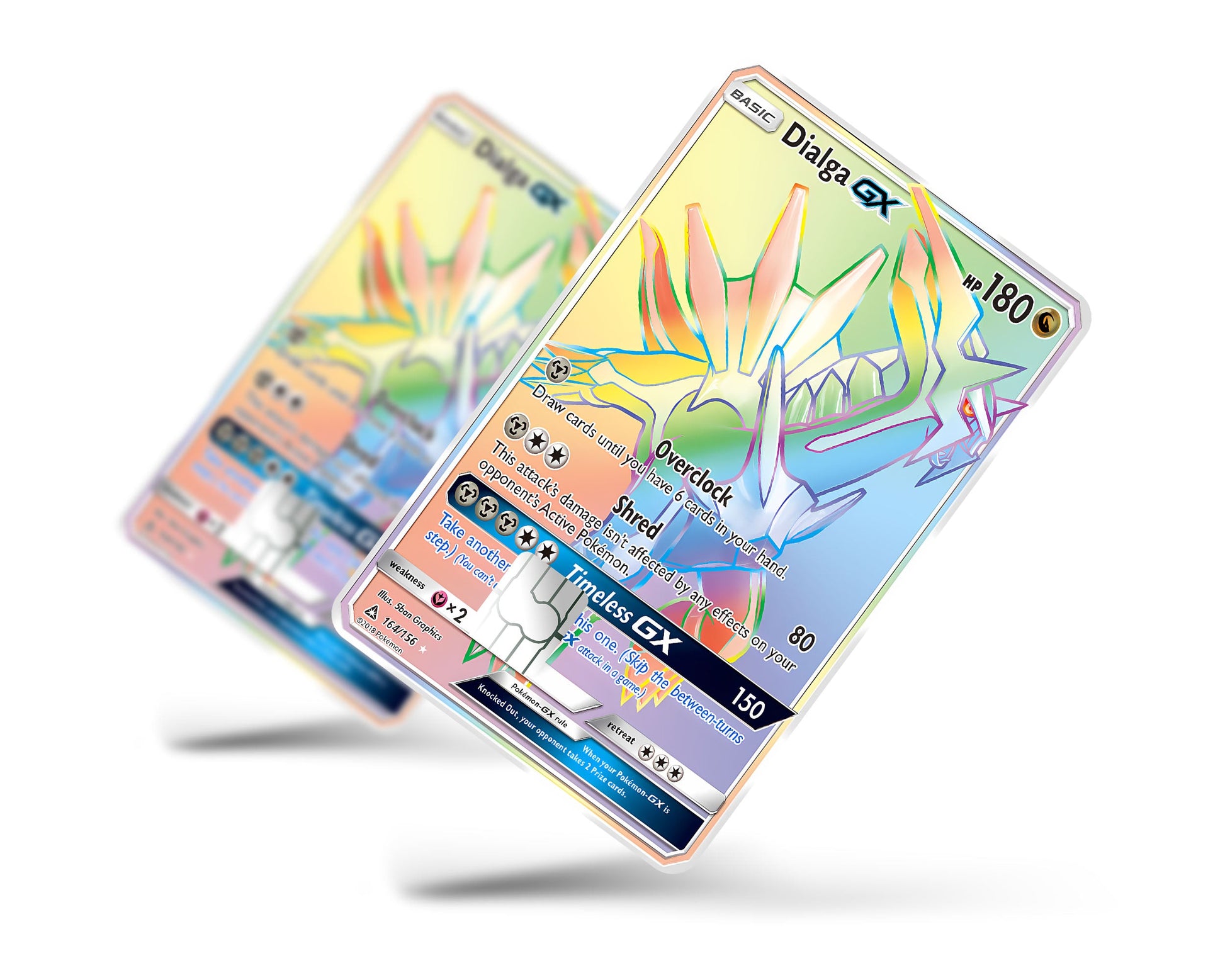 Anime Town Creations Credit Card Rainbow Dialga Pokemon Card Full Skins - Anime Pokemon Credit Card Skin