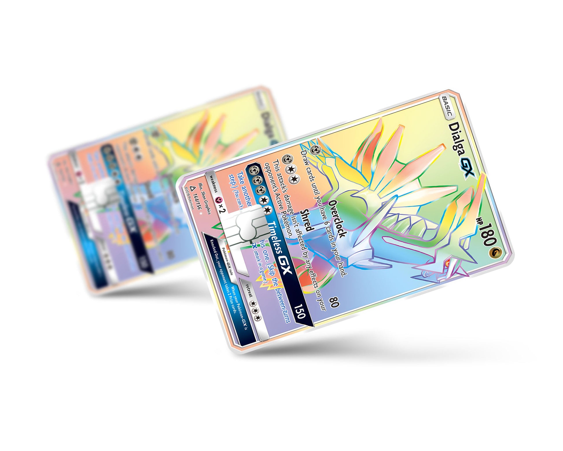 Anime Town Creations Credit Card Rainbow Dialga Pokemon Card Full Skins - Anime Pokemon Credit Card Skin