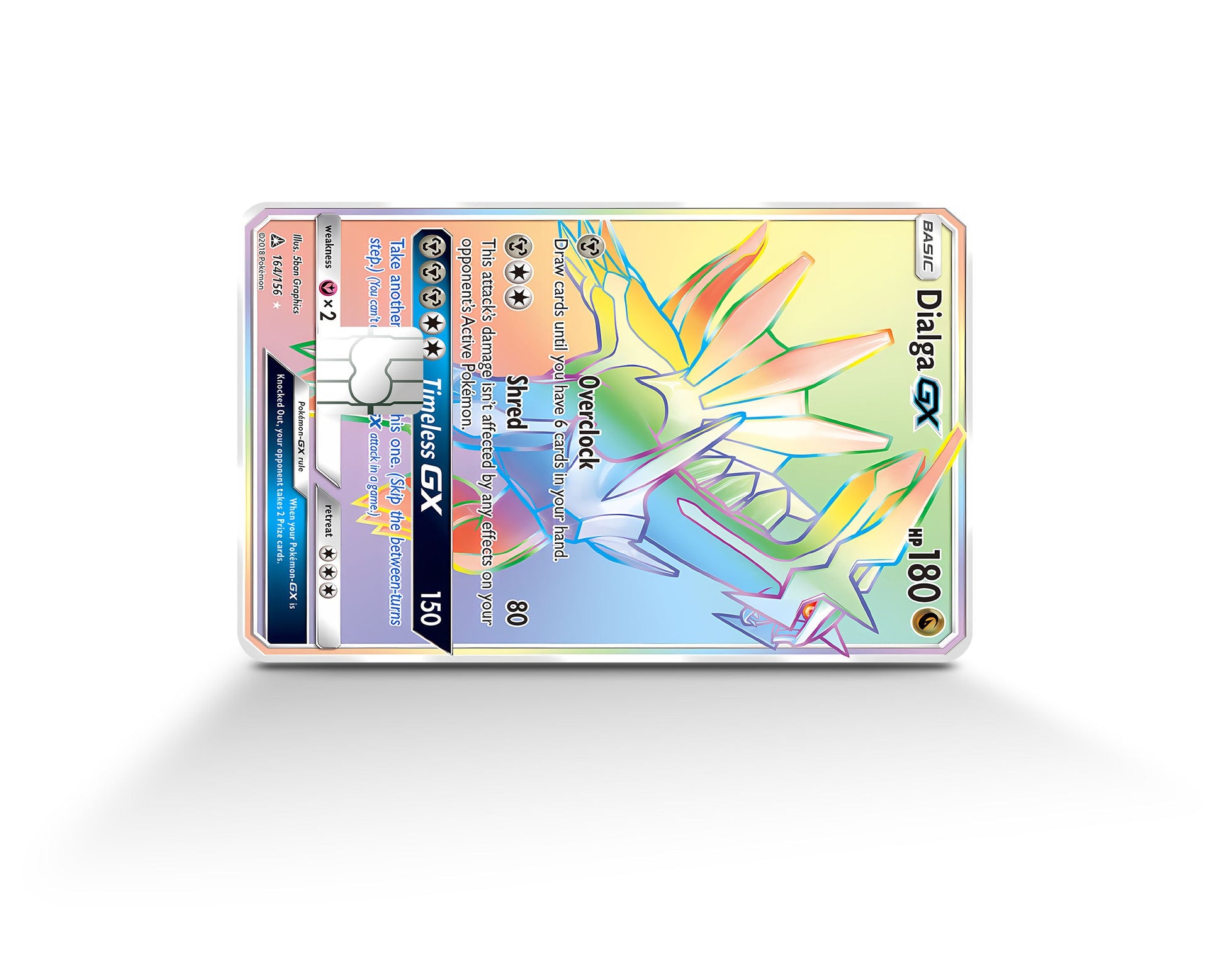 Anime Town Creations Credit Card Rainbow Dialga Pokemon Card Full Skins - Anime Pokemon Credit Card Skin