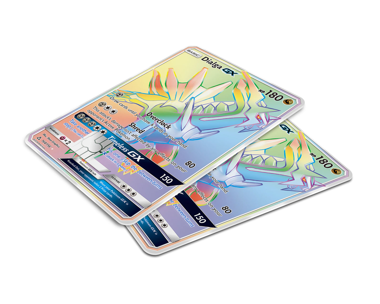 Anime Town Creations Credit Card Rainbow Dialga Pokemon Card Window Skins - Anime Pokemon Credit Card Skin