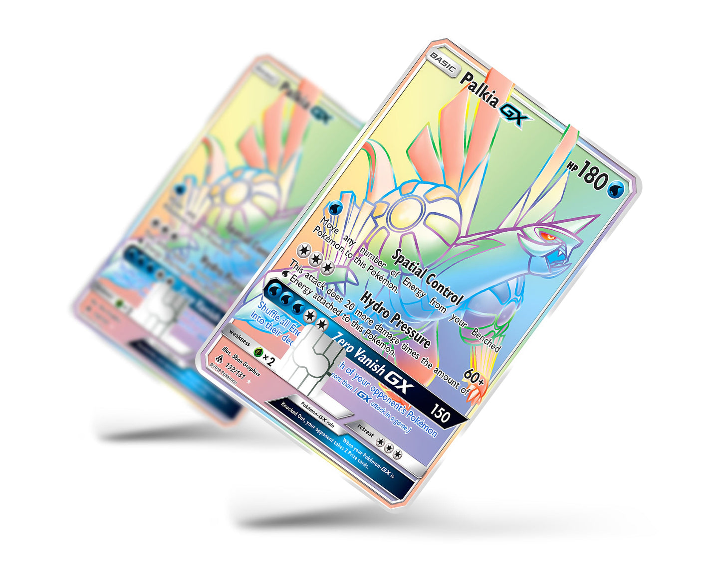 Anime Town Creations Credit Card Rainbow Palkia Pokemon Card Full Skins - Anime Pokemon Credit Card Skin
