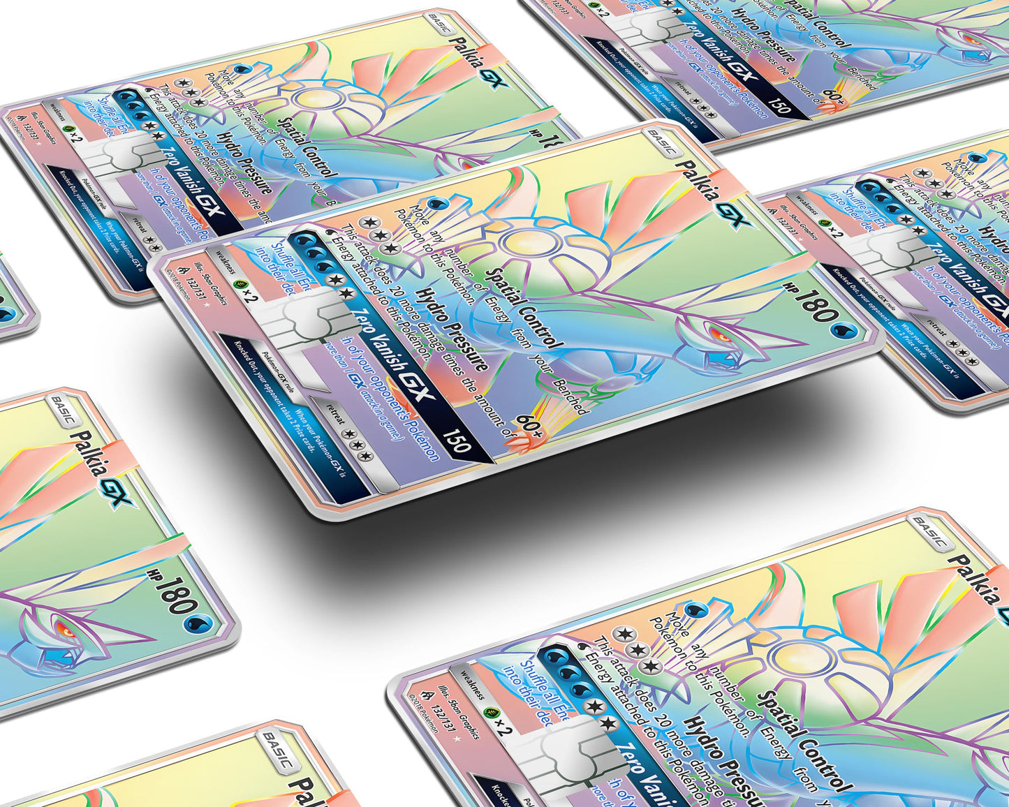 Anime Town Creations Credit Card Rainbow Palkia Pokemon Card Window Skins - Anime Pokemon Credit Card Skin