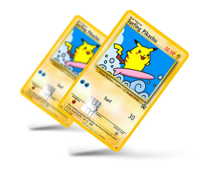 Anime Town Creations Credit Card Surfing Pikachu Pokemon Card Full Skins - Anime Pokemon Credit Card Skin