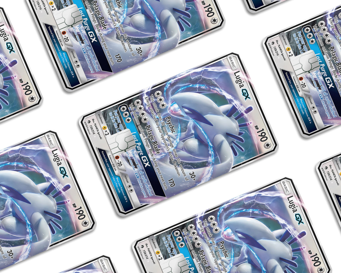 Anime Town Creations Credit Card Rare Lugia Pokemon Card Window Skins - Anime Pokemon Credit Card Skin