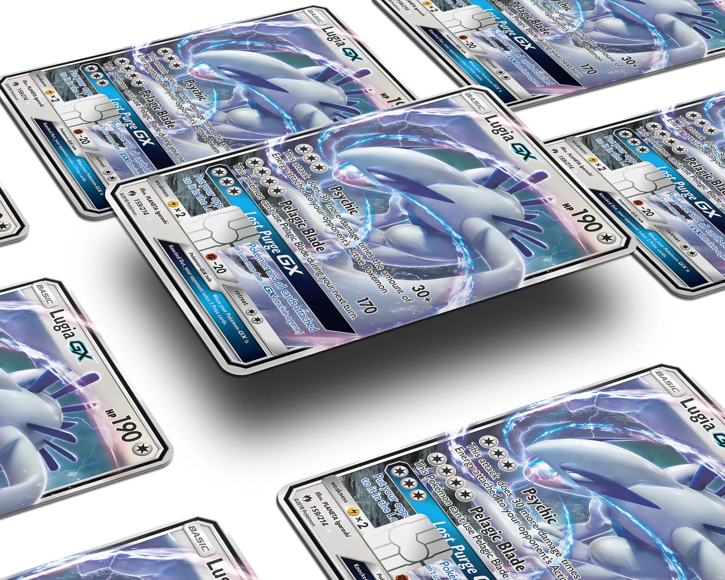Anime Town Creations Credit Card Rare Lugia Pokemon Card Window Skins - Anime Pokemon Credit Card Skin