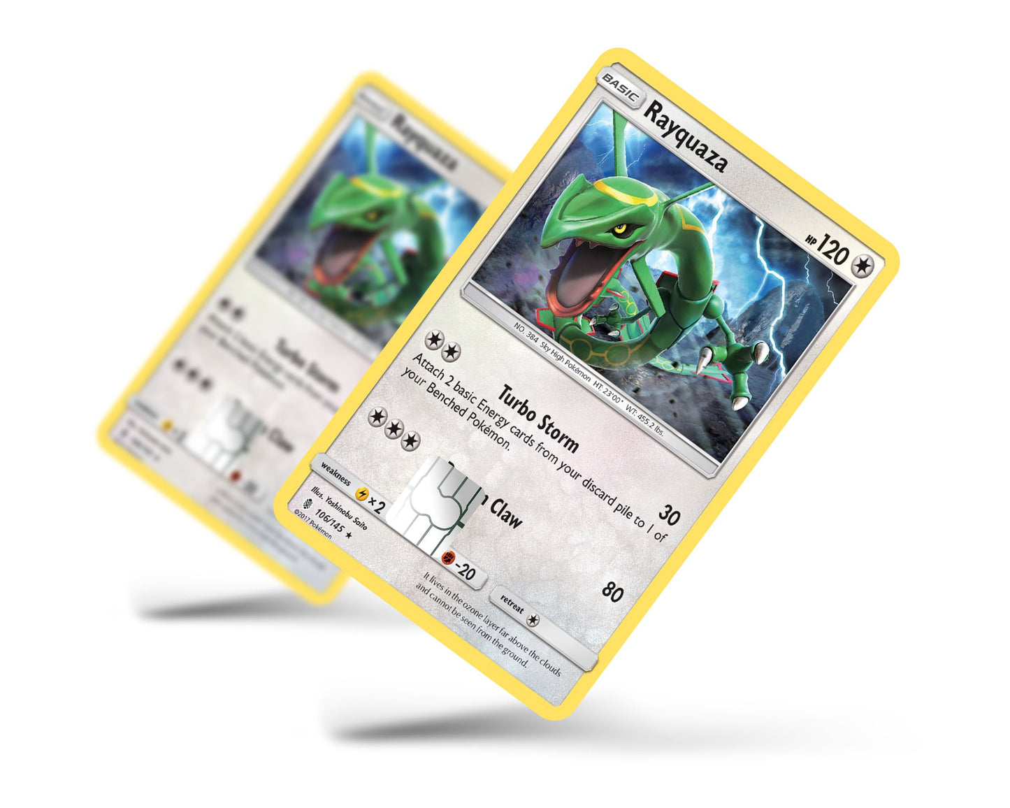 Anime Town Creations Credit Card Rayquaza Pokemon Card Full Skins - Anime Pokemon Credit Card Skin