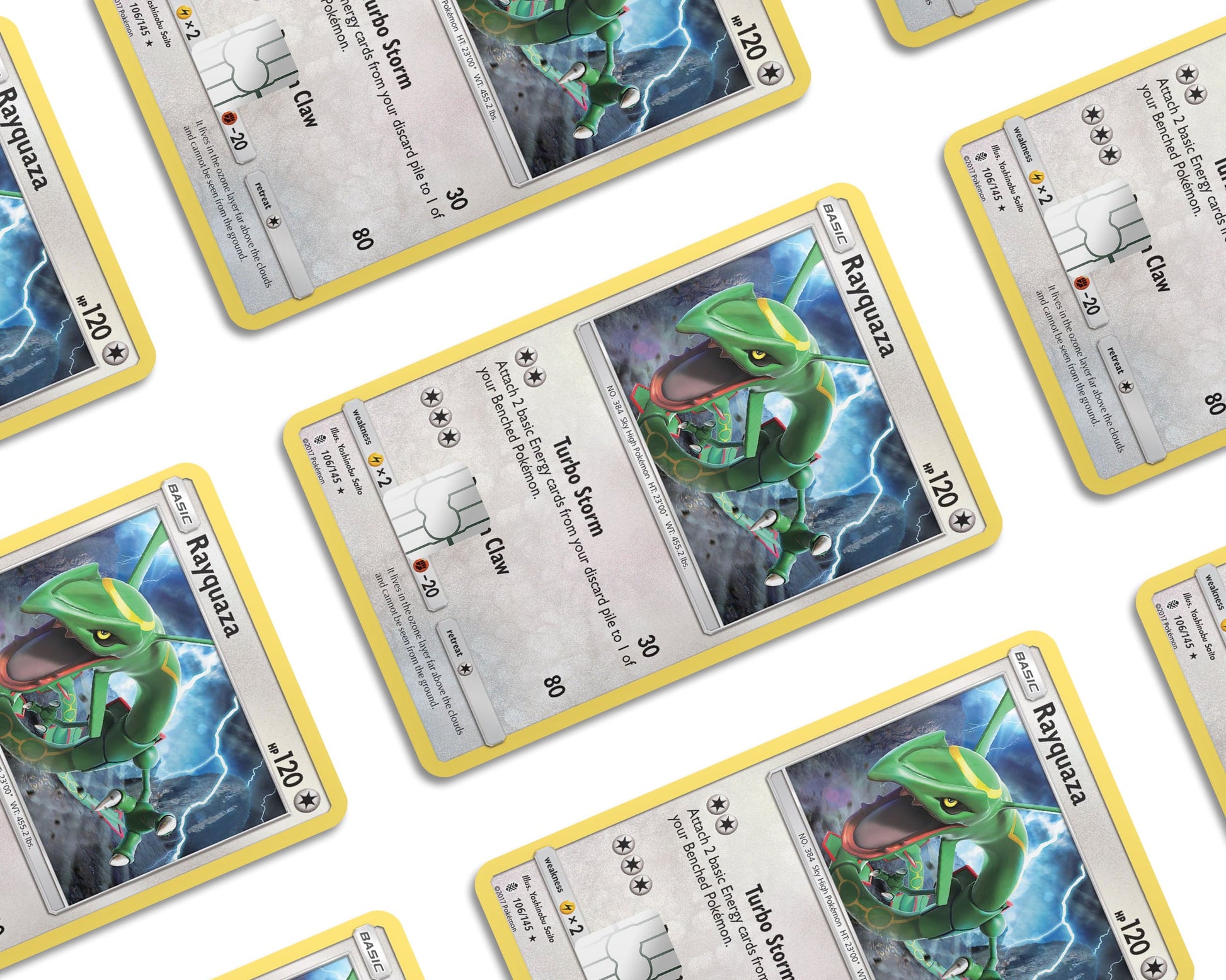 Anime Town Creations Credit Card Rayquaza Pokemon Card Window Skins - Anime Pokemon Credit Card Skin