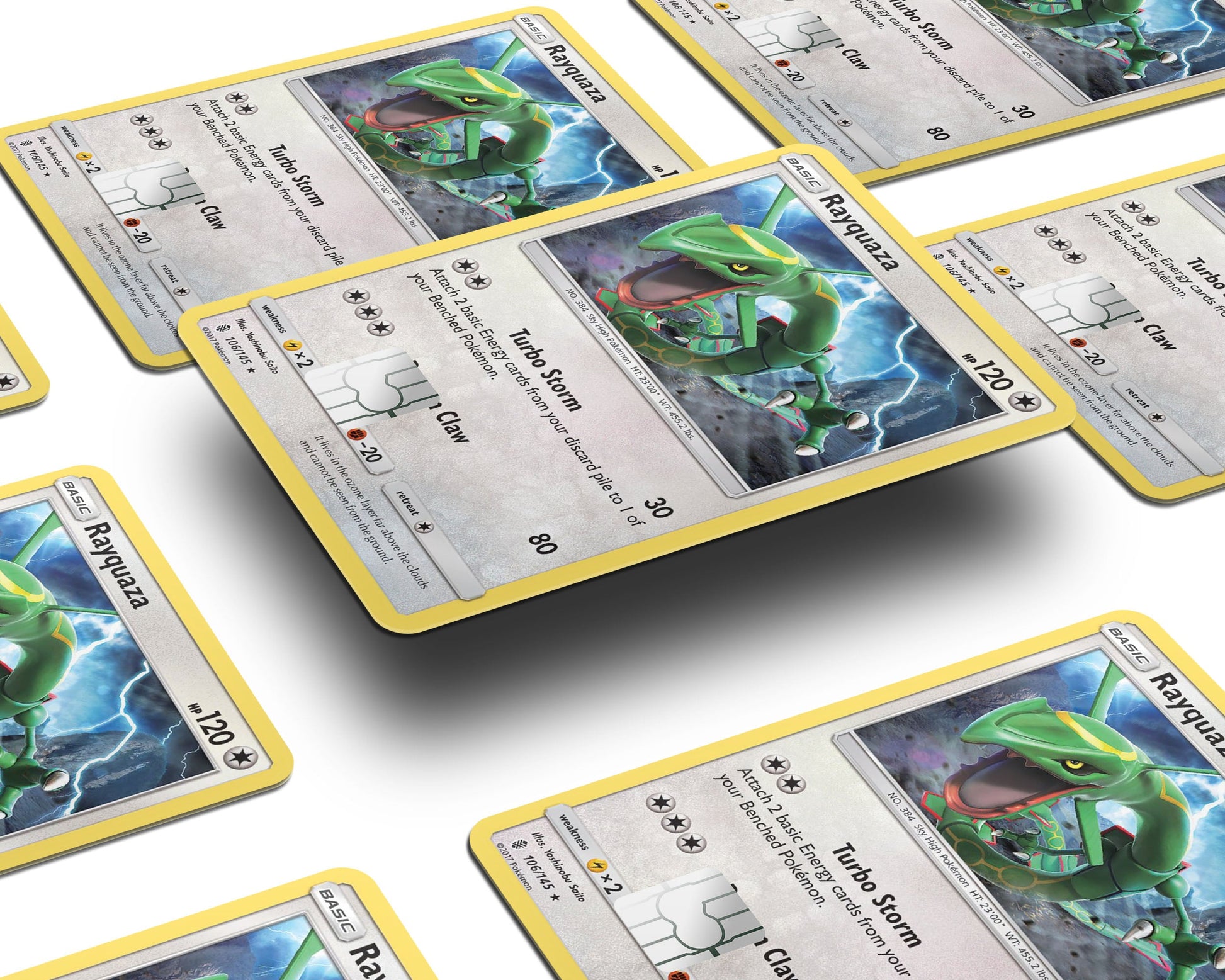 Anime Town Creations Credit Card Rayquaza Pokemon Card Window Skins - Anime Pokemon Credit Card Skin