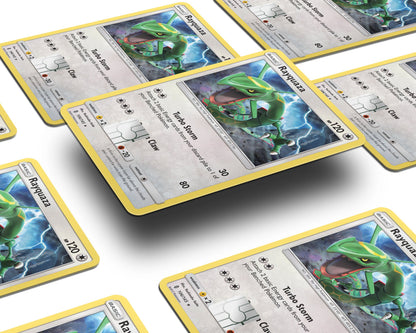 Anime Town Creations Credit Card Rayquaza Pokemon Card Window Skins - Anime Pokemon Credit Card Skin