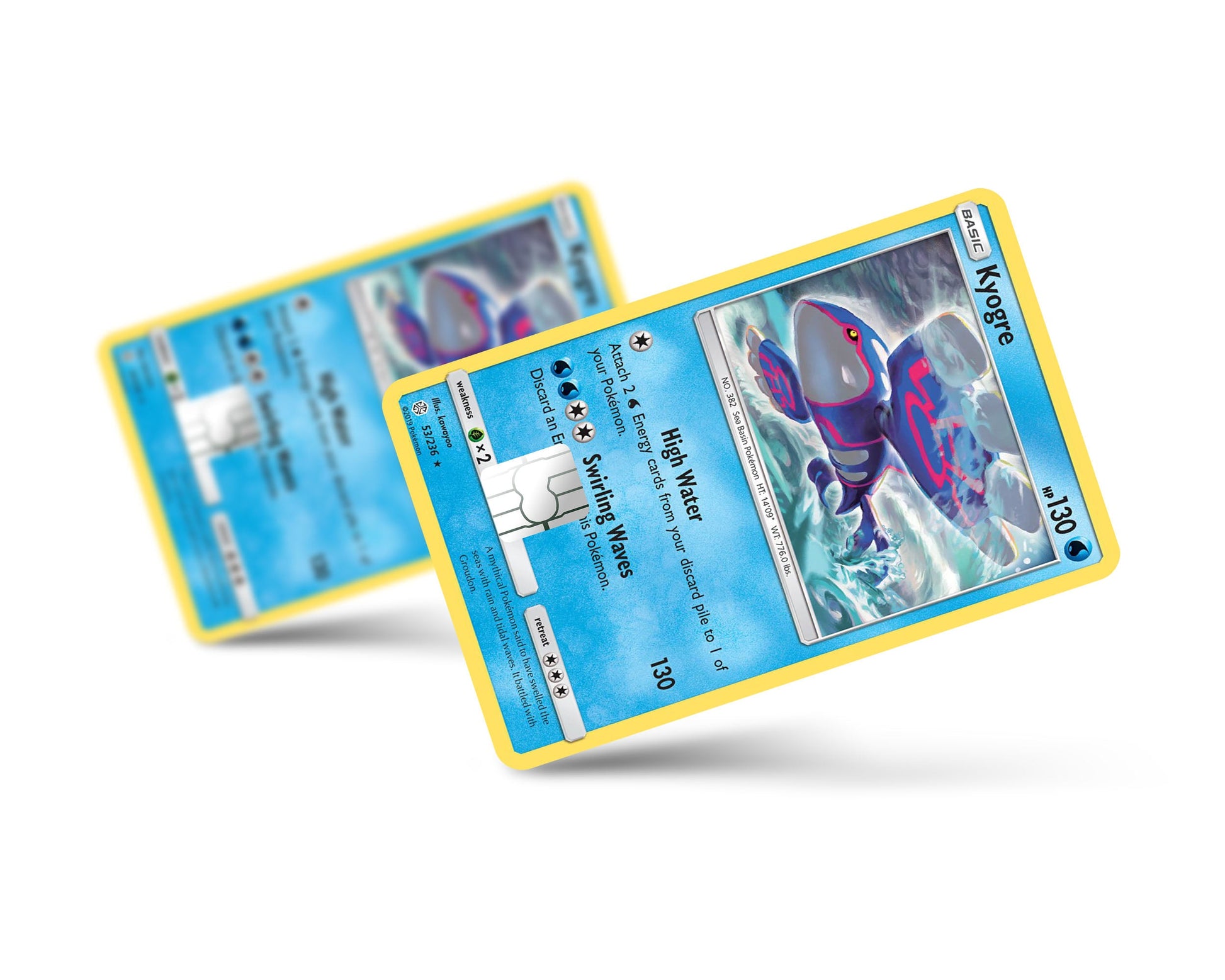 Anime Town Creations Credit Card Kyogre Pokemon Card Full Skins - Anime Pokemon Credit Card Skin