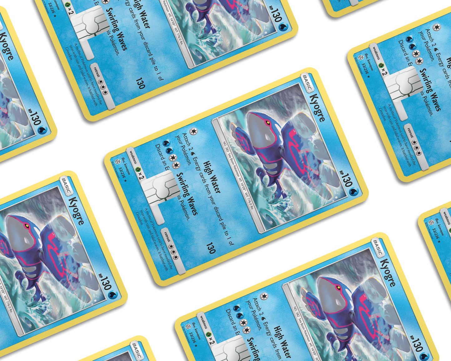 Anime Town Creations Credit Card Kyogre Pokemon Card Window Skins - Anime Pokemon Credit Card Skin