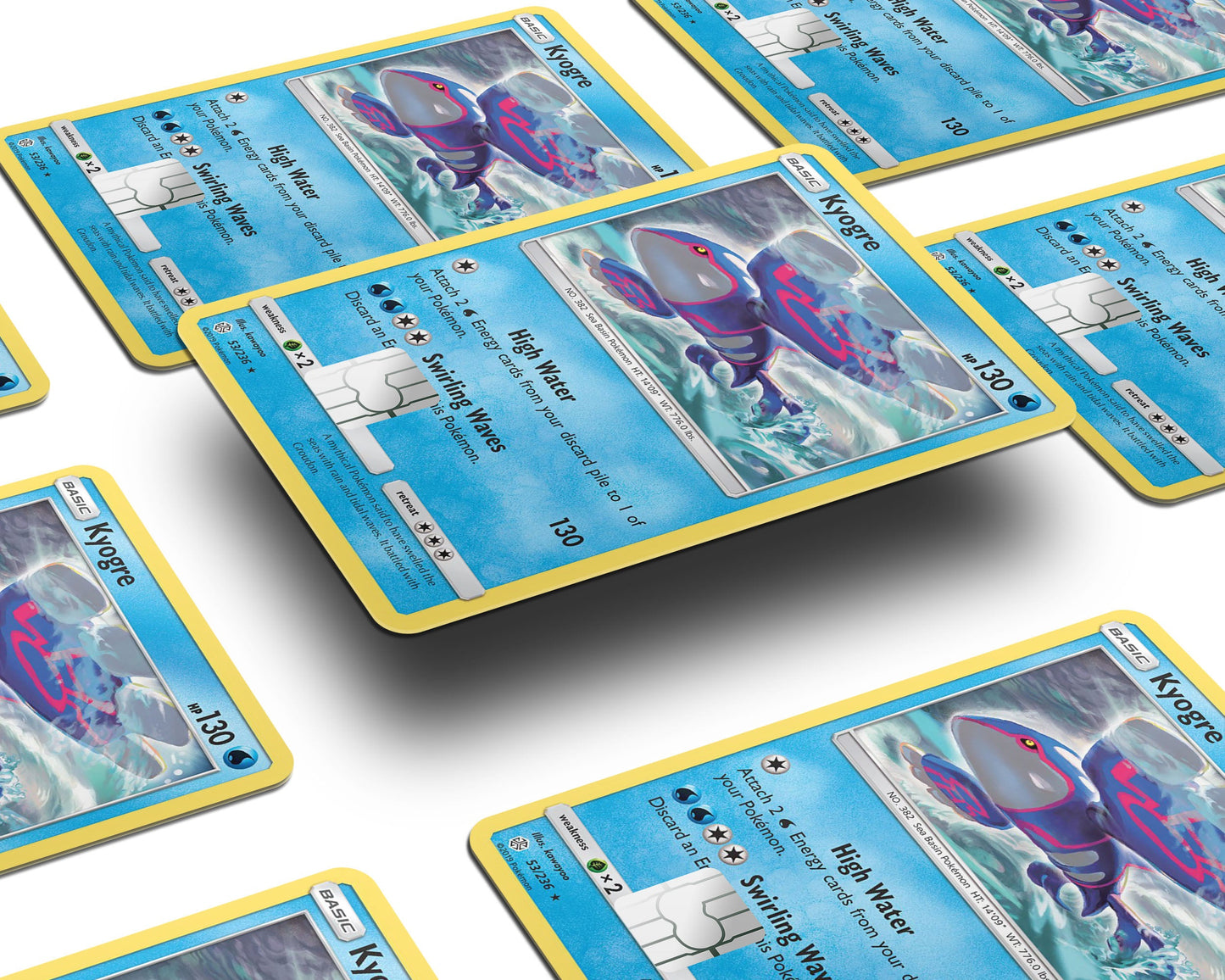 Anime Town Creations Credit Card Kyogre Pokemon Card Window Skins - Anime Pokemon Credit Card Skin