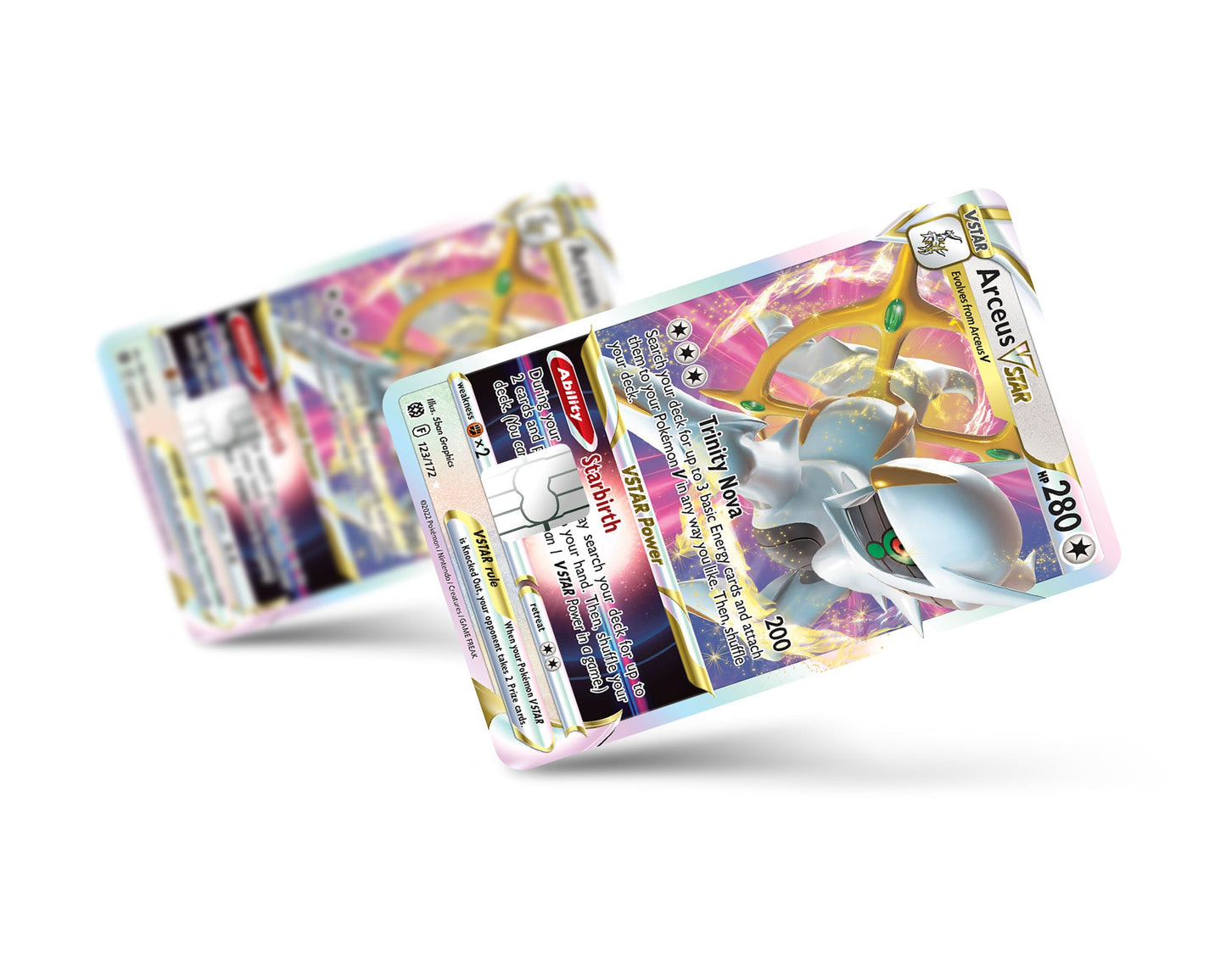 Anime Town Creations Credit Card Arceus Pokemon Card Full Skins - Anime Pokemon Credit Card Skin